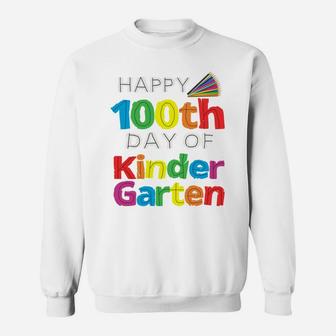 Happy 100Th Day Of Kindergarten Student Retro Shirt 5 Colors Sweatshirt | Crazezy AU
