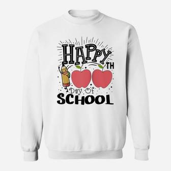 Happy 100Th Day Of School Teacher Gifts Teacher Child Raglan Baseball Tee Sweatshirt | Crazezy