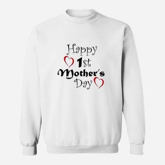 Happy 1St Mothers Day Sweatshirt | Crazezy UK