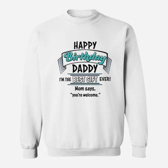 Happy Birthday Daddy In Blue Sweatshirt | Crazezy UK