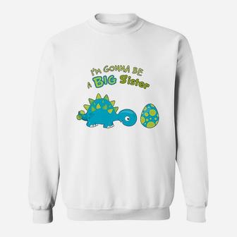 Happy Dinosaur Future Big Sister Sweatshirt | Crazezy