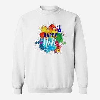 Happy Holi Colors India Spring Sweatshirt | Crazezy UK