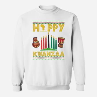 Happy Kwanzaa Funny Ugly Christmas Sweater Celebrate Kwanzaa Sweatshirt | Crazezy