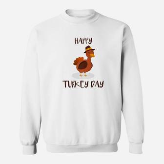 Happy Turkey Day For Kids Boys Girls Turkey Day Sweatshirt - Seseable