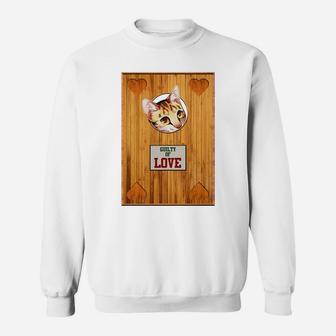 Happy Valentines Day Bengal Cat Guilty Of Love Animals Sweatshirt - Seseable