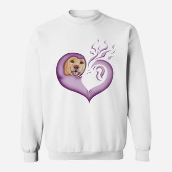 Happy Valentines Day Labrador Retriever Animal Lovers Sweatshirt - Seseable