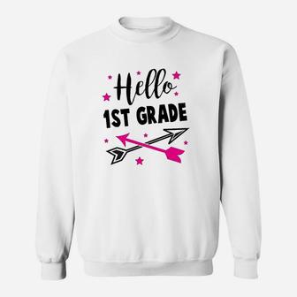Hello 1St Grade With Stars Youth Sweatshirt | Crazezy