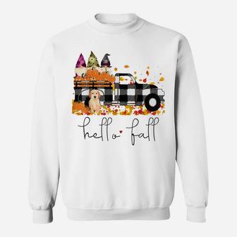 Hello Fall Pumpkin Truck Gnomes Dog Graphic Women Boys Girls Sweatshirt | Crazezy DE
