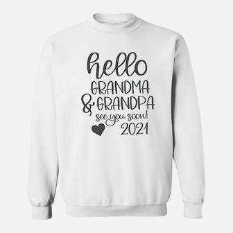 Hello Grandma And Grandpa 2021 Sweatshirt - Thegiftio UK