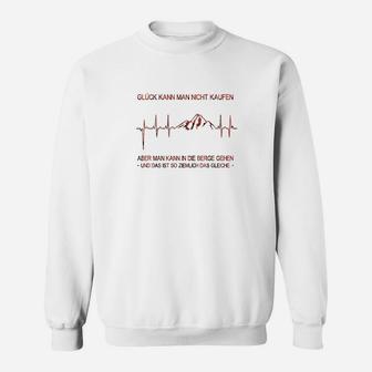 Herzschlag Sweatshirt mit lustigem Spruch über Glück und Drehen - Seseable