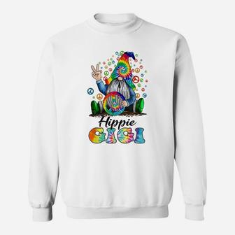 Hippie Gigi Gnome Colorful Gnome Mother's Day Gift Sweatshirt | Crazezy