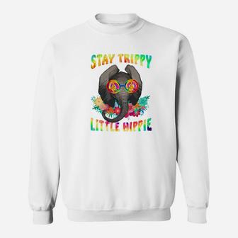 Hippie Life Elephant Hippie Stay Trippy Little Hippie Sweatshirt - Thegiftio UK