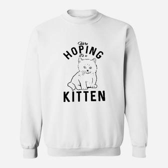Hoping It A Kitten Funny Pet Cat Lover Sweatshirt | Crazezy