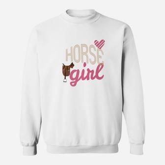 Horse Girl Mini Horse Lovers Gift Horseback Riding Sweatshirt - Thegiftio UK