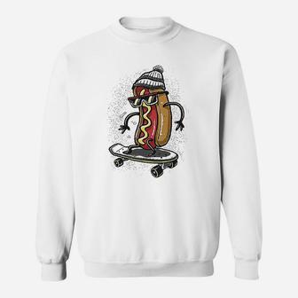 Hot Dog Skateboarding Graphite Sweatshirt | Crazezy