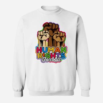 Human Rights For All Peace Love Equality Diversity Sweatshirt | Crazezy