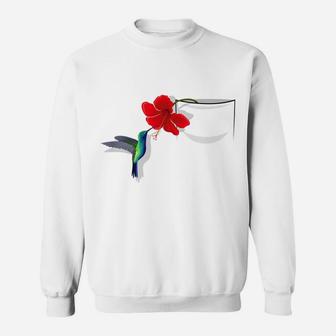 Hummingbird Flower In Pocket T-Shirt Not Pocket Real Sweatshirt | Crazezy