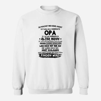 Humorvolles Opa Sweatshirt mit Alter Mann Spruch, Geschenkidee für Großväter - Seseable