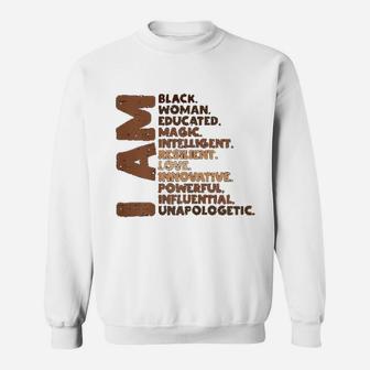 I Am Black Woman Melanin Africa Pride History Bhm Sweatshirt - Thegiftio UK