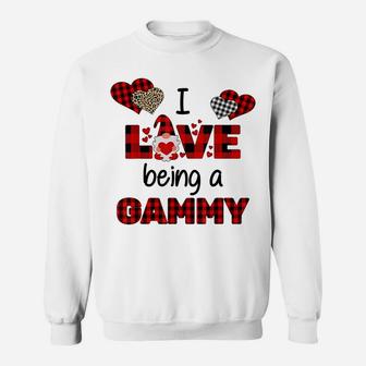 I Love Being A Gammy - Gnome Heart Valentine Day Sweatshirt | Crazezy