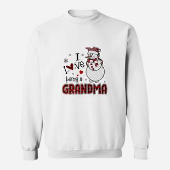 I Love Being A Grandma Snowman - Christmas Gift Sweatshirt | Crazezy AU