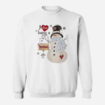 I Love Being A Grandma Snowman Sweatshirt - Thegiftio UK