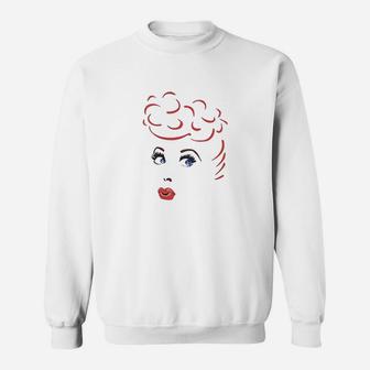 I Love Lucy Lines Face Sweatshirt | Crazezy