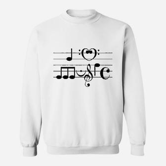 I Love Music Sweatshirt - Thegiftio