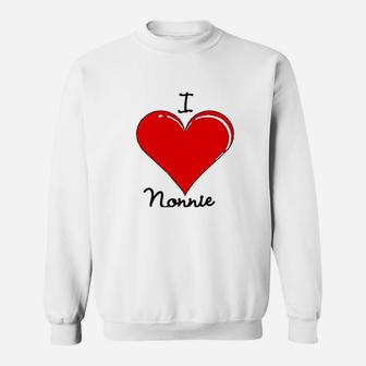 I Love Nonnie Cute Sweatshirt | Crazezy