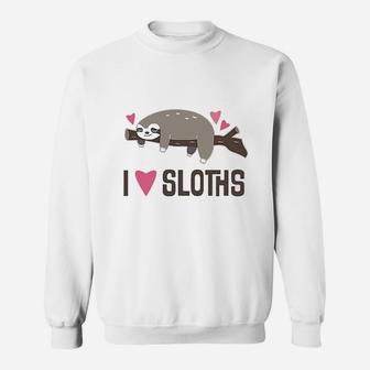 I Love Sloths Sweatshirt | Crazezy