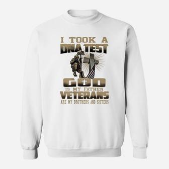 I Took A Dna Test God Is My Father Veteran Sweatshirt | Crazezy AU