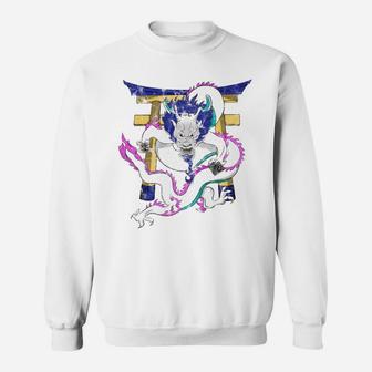 Japanese Dragon With Kanji Symbols Sweatshirt | Crazezy