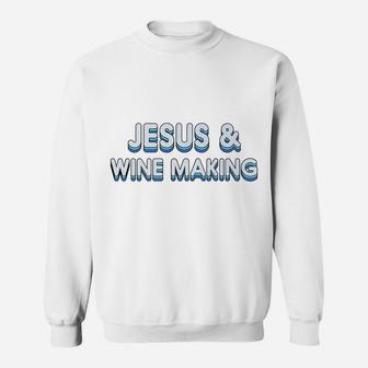 Jesus And Wine Making Sweatshirt - Thegiftio UK