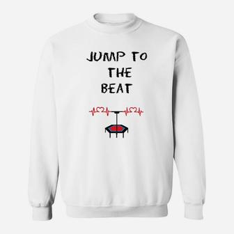 Jump to the Beat Sweatshirt, Trampolin-Motiv Musik Tee - Seseable