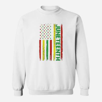 Juneteenth In A Flag Sweatshirt | Crazezy