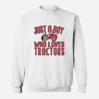 Just A Boy Who Loves Tractors Sweatshirt | Crazezy