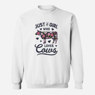 Just A Girl Who Loves Cows Sweatshirt | Crazezy CA