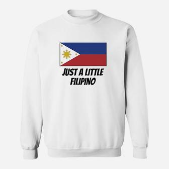 Just A Little Filipino Cute Philippines Flag Sweatshirt | Crazezy CA