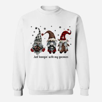 Just Hangin With My Gnomies Santa Gnome Christmas Sweatshirt | Crazezy