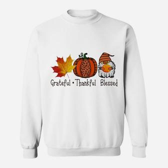 Ki Fall Leaves Pumpkin Gnome Thanksgiving Autumn Costume Sweatshirt | Crazezy UK