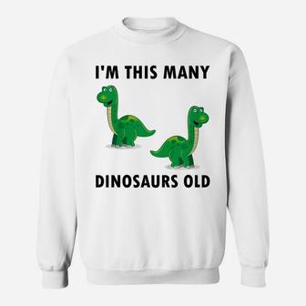 Kids 2 Years Old Boy Dinosaurs Lover 2Nd Birthday Kids Toddler Sweatshirt | Crazezy