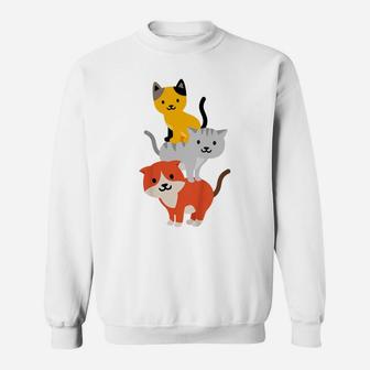 Kids Shirt - Cats Stacked - For Children's Birthdays Sweatshirt | Crazezy UK