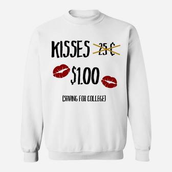 Kisses 25 Cents Valentines Day Gifts For Kids Sweatshirt - Thegiftio UK