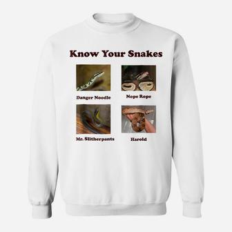Know Your Snakes Danger Noodle, Nope Rope Sweatshirt | Crazezy UK