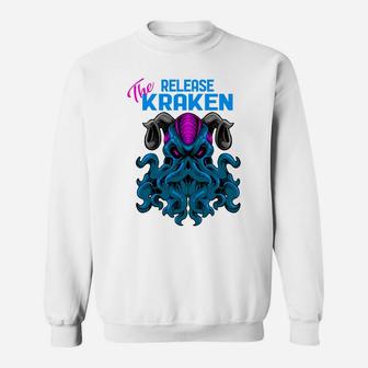 Kraken Sea Monster Vintage Release The Kraken Giant Kraken Sweatshirt | Crazezy