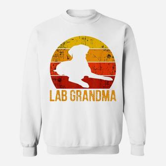 Lab Grandma Vintage Retro Labrador Matching Grandparents Sweatshirt | Crazezy DE