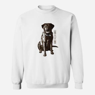 Lab Mom Chocolate Labrador Retriever Dog Lover Sweatshirt | Crazezy DE