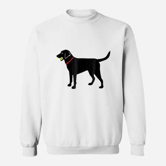 Labrador Retriever Fetch Black Lab Play Ball Sweatshirt | Crazezy