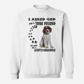 Lagotto Romagnolo Saying Mom Dad Print, Italian Water Dog Sweatshirt | Crazezy