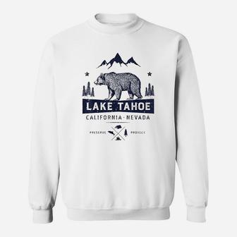 Lake Tahoe California Nevada Vintage Bear Sweatshirt | Crazezy